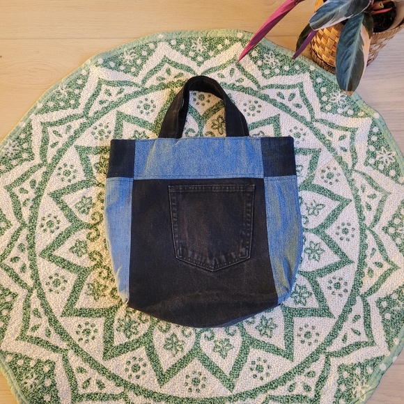 Denim patchwork tote bag - Picture 2 of 5
